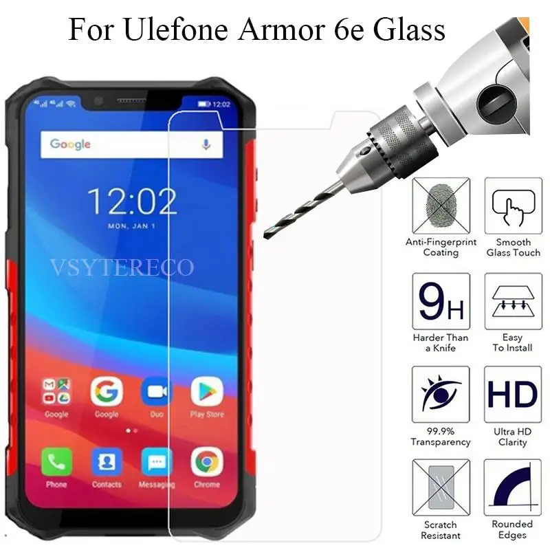 Ulefone Armor 6E закаленное стекло 9H Высококачественная защитная пленка Взрывозащищенная Защита экрана для Ulefone Armor 6E