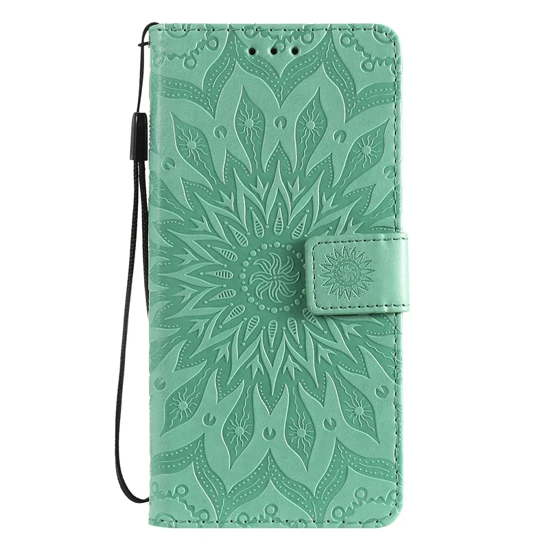 Кожаный чехол Fundas для sony Xperia L3 крышка 3D тиснение для sony Xperia L3 L 3 I3312 I4312 I4332 I3322 откидной Чехол для бумажника coque - Цвет: Green