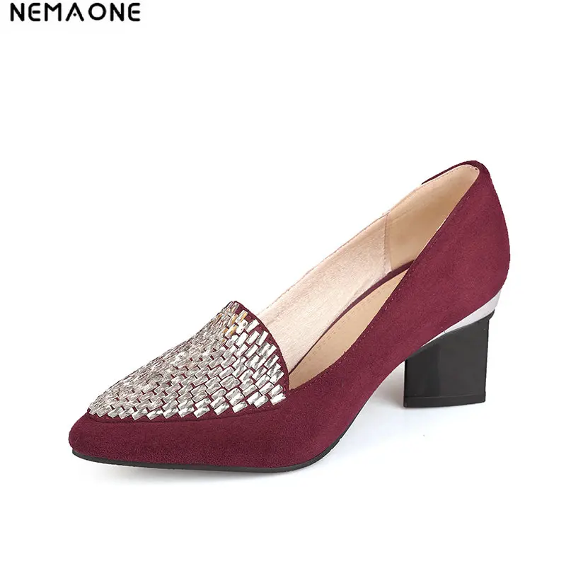 

NEMAONE Fashion high Heels Women's Shoes 2019 New Solid Shallow Women Pumps Pointed Toe High Heels Shoes Sexy Party Shoes