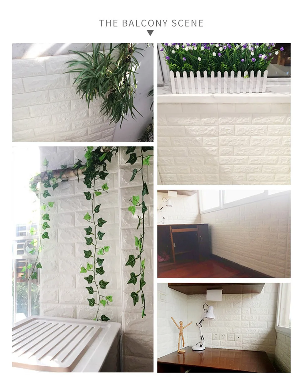 6 мм и 8 мм diy самоклеющиеся 3d кирпичные настенные наклейки Декор для гостиной пенопластовое водонепроницаемое покрытие для стен 77*70 см 3D кирпичные обои