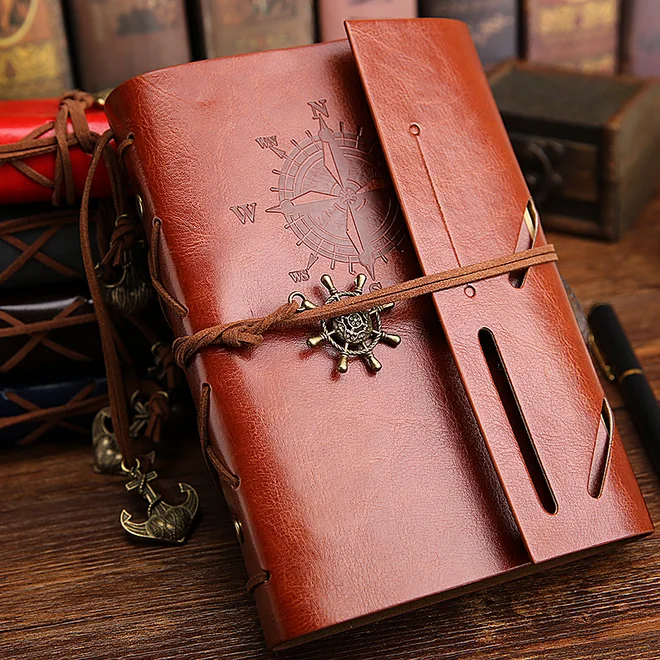 

1Pcs/set New Diary Notebook Vintage Pirate Note Book Replaceable Traveler Notepad Book Leather Cover Blank Notebook 004