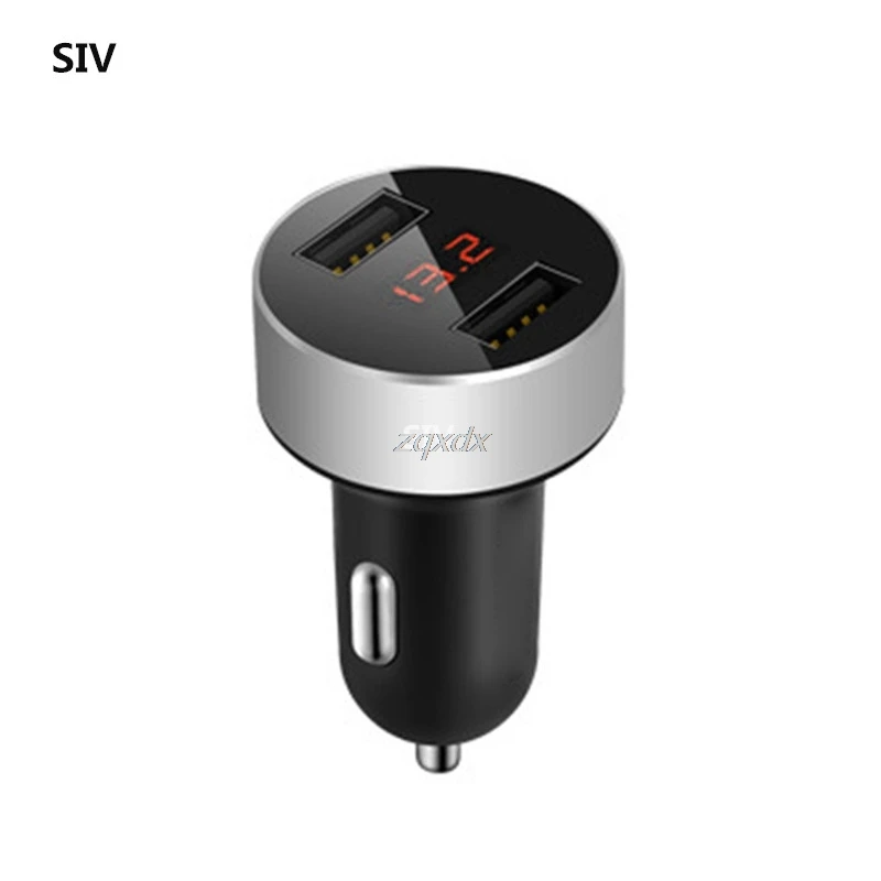 SIV 5 V/3.1A العالمي USB شاحن سيارة ثنائي USB مهايئ منفذ شاحن الصمام عرض الفولتميتر الحالي للقرص الهاتف المحمول z07