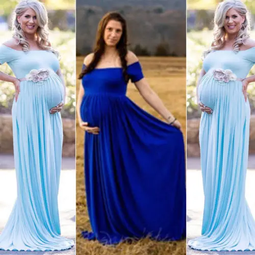 

New Summer Pregnant Women Lace Dress Maternity Photography Props Long Pregnancy Dress Clothes For Pregnant Women