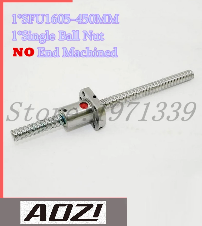 

New CNC SFU1605 Ball Screw L450mm Ball Screw With SFU1605 Single BallNut Free Shipping