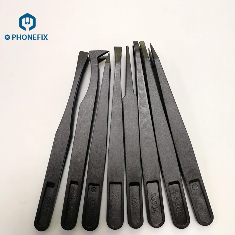 PHONEFIX 8 шт. высокое температура пластик Антистатические Пинцет Craft сбор инструмент для Мобильный телефон PCB Материнская плата ремонт инструменты комплект