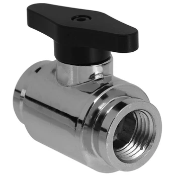 

Universal Water Cooling G1/4 Vent Valve Brass- Chrome Inner Teeth Water Ball Valve Waterway Control For Pc Water Cooling Syste
