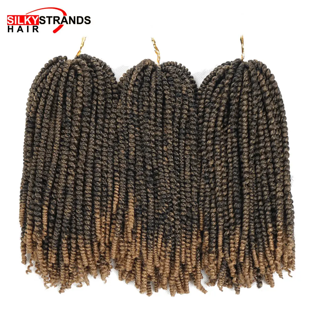 

Silky Strands 50strands Ombre Crochet Braids Nubian Twist Hair Bounce Synthetic Hair Extensions Black Color For Women