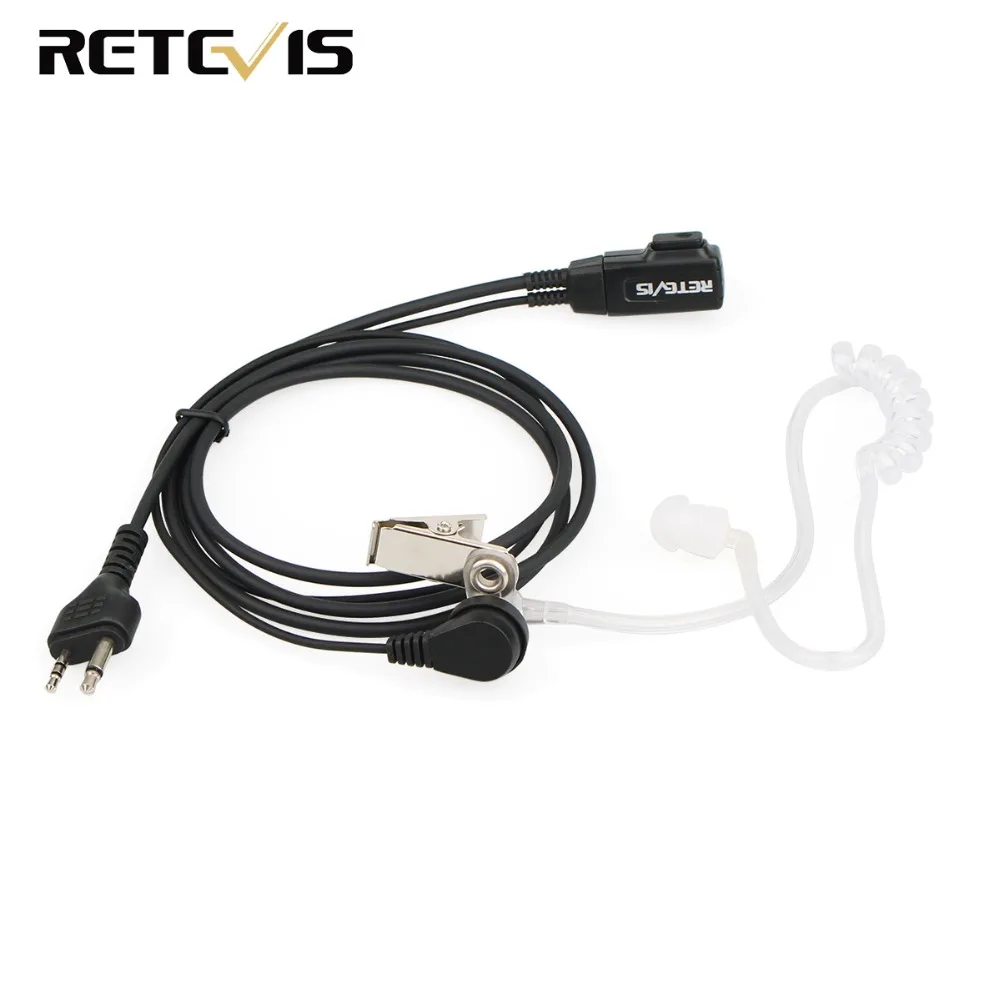 2 контактный скрытый акустический трубчатый PTT наушник для рации MIDLAND G6/G7 GXT550/650