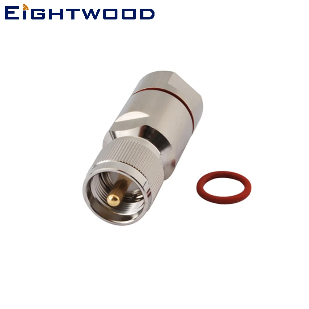 Eightwood UHF/PL259 штекер RF коаксиальный соединитель Адаптер обжимной гофрированный