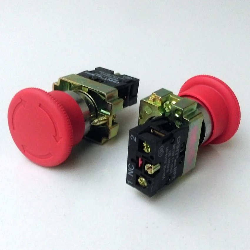 

5pcs/lot CHINT NP2-BS542 Emergency Stop Button 1 Normally Closed Mushroom Button
