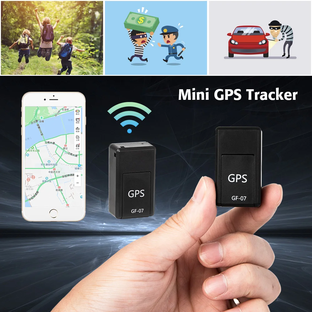 Мини GF-07 gps перманентные магнитные SOS устройства слежения для автомобиля, детей трекеры местоположения локатор системы мини gps трекеры