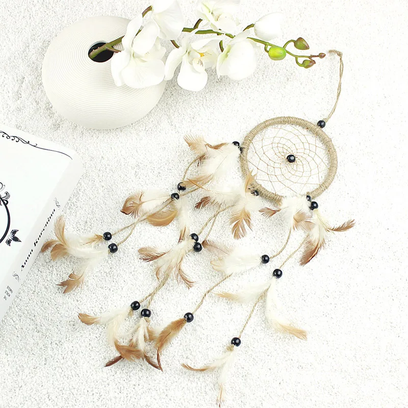 Indian Handmade Dream Catcher Hanging Decoration Feathers Craft Gift for Home Decoration Ornament Craft Gift 5