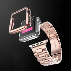 Ультратонкий полный Экран Защитная крышка PC чехол для Apple Watch Series 1 2 38/42 мм