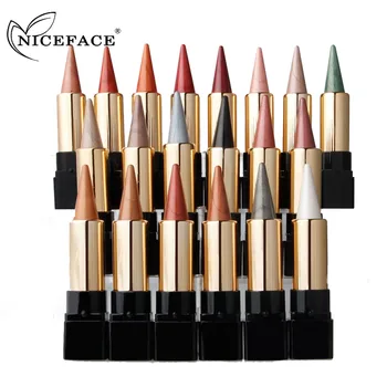 

Niceface metallic eyeshadow solid eyeliner pencil 20 color shimmer eyeshadow waterproof silver kajal eyeliner gel AE033
