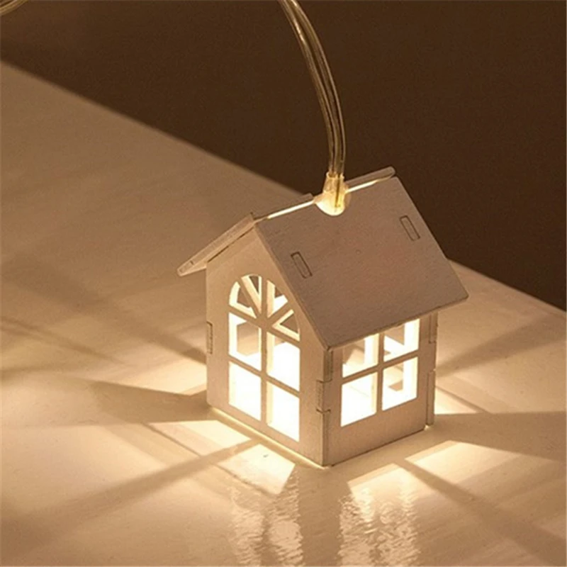 1,5 м 10 светодиодный Светодиодный светильник в форме дома, сказочный светильник для внутреннего украшения, Свадебная вечеринка, Рождественская домашняя гирлянда, декоративный светильник s