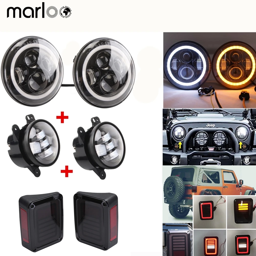 Для Jeep Halo 7 &quotсветодиодный светильник 4 дюйма Led Противотуманные фары с