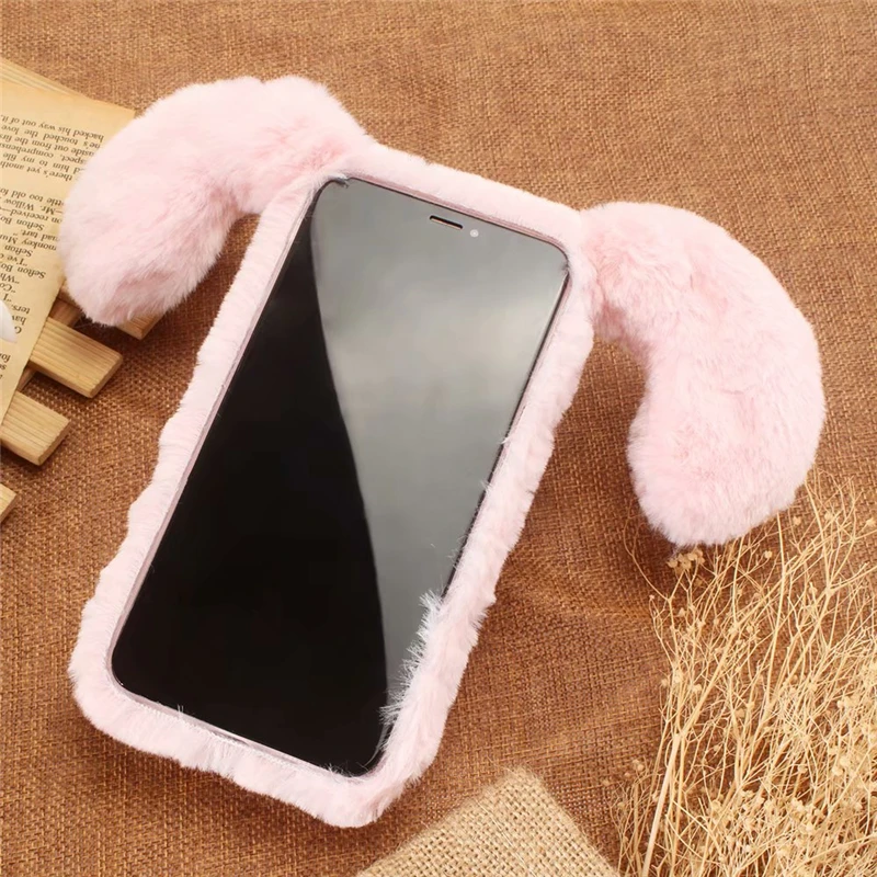 Fluffy Rabbit Fur case for iphone x (19)