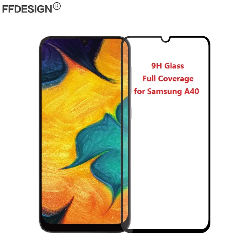 

Full Coverage Tempered Glass for Samsung Galaxy A40 Screen Protector for Samsung A40 Protective Glass Protection Film Foil