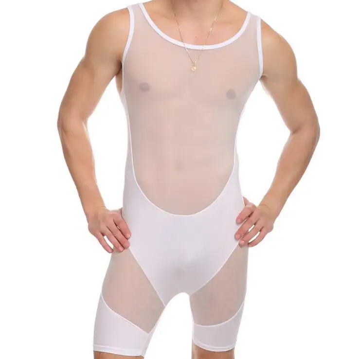 1 шт. мужские сексуальные Sheer Mesh Корректирующие боди для женщин Bodywear бренд видеть