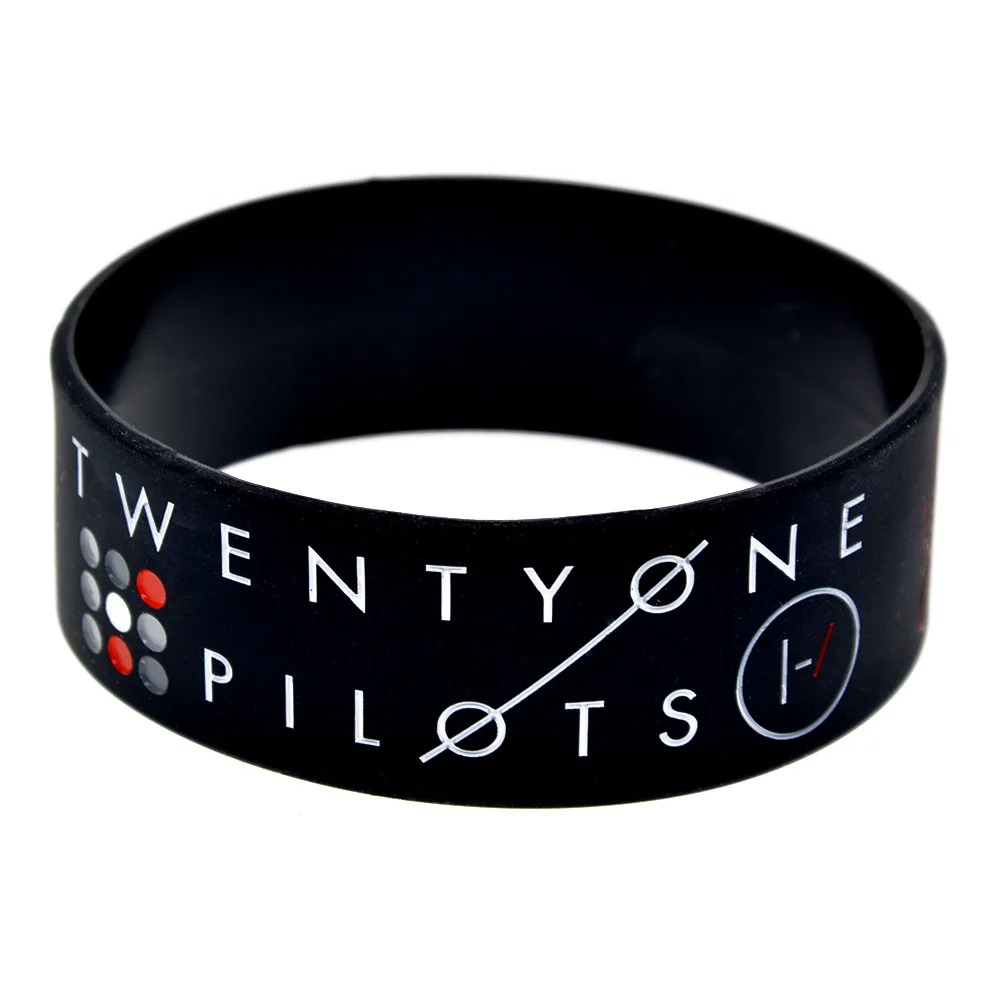 1 шт. один дюйм шириной Twenty One Pilots силиконовый браслет для любителей музыки