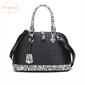 

Brand bags for women 2019 Business women shoulder bag high quality fashion black shell bag dropshipping FENGTING FTB046
