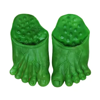 

14*27cm Halloween April Fools Day Tricks Toy Ball Makeup Show Hulk Slippers Shoe Cover Bigfoot Tweezers for Cosplay Props Decor