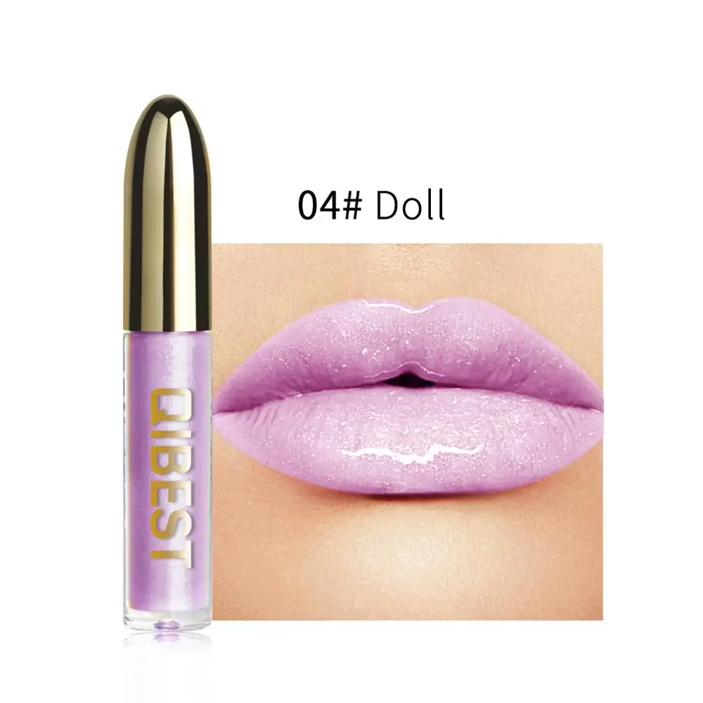 28 Colors Long Lasting Moisturizer Glitter LipGloss Tint Cosmetics Nutritious Shimmer Liquid Lipstick Beauty Lips Makeup maquiag - Color: 04