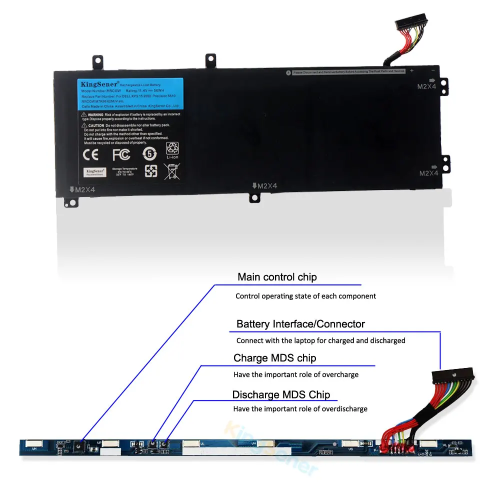 KingSener RRCGW аккумулятор для ноутбука Dell XPS 15 9550 Precision 5510 Series M7R96 62MJV 11,4 V 56WH 2 года гарантии