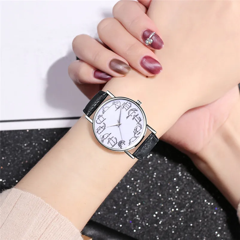 Montre Femme Top Brand Luxury Women Watches Temperament Wild leather band Wrist Watches Fashion clock relogio feminino Y06 (1)