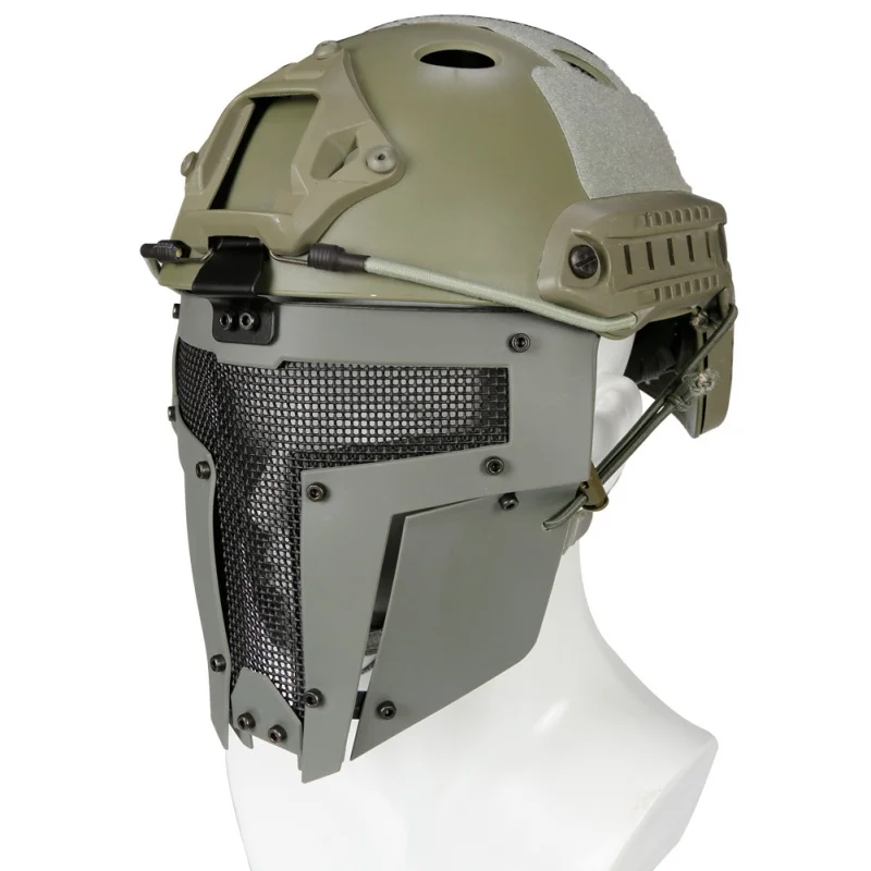 ABS анфас Тактический Велоспорт Маска Тип Airsoft SPT сетки SPT Mesh Спарта армейские маска для лица AF шлем монтажа