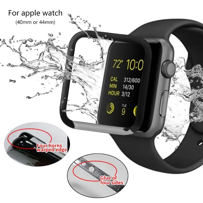 

Full Glue Waterproof Full Cover Screen Curved Tempered Glass Film Screen Protector for Apple I Watch Series 4 40mm 44mm