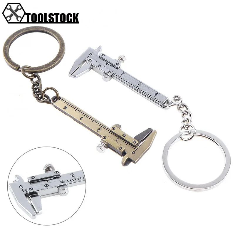 

0-40mm Portable Gauging Tool Mini Zinc Alloy Vernier Caliper with Chain Keychain and 1mm Accuracy for Measurement