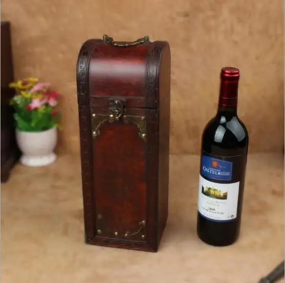 Selling antique retro gifts single wooden box wine box wine box Wine