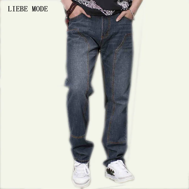 Mens Large Waist Palazzo Pants Relaxed Jeans Skateboard