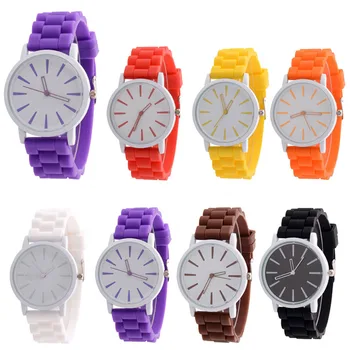 

bowaiwen #0018 couple watch Silicone Rubber Jelly Gel Quartz Analog Sports men and Women Wrist Watch Unisex