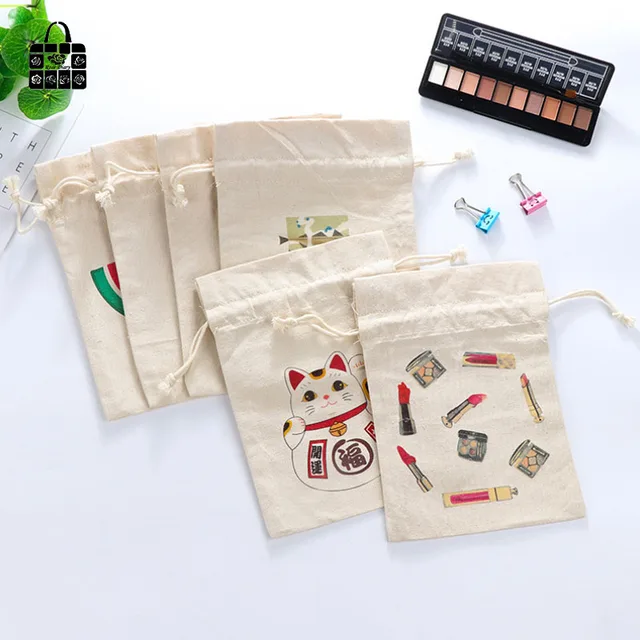 Cartoon Printing 100cotton Bag Travel Accessories Clothes Underwear Shoes Kids Toy Storage Pouch Luggage Cartoon Printing 100cotton Bag Travel Accessories Clothes Underwear Shoes Kids Toy Storage Pouch Luggage