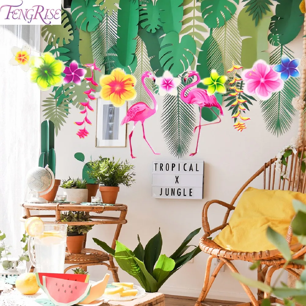 FENGRISE Hawaii Flamingo Glasses Beach Party Decoration ...