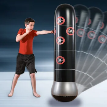 

Inflatable Free-Stand Tumbler Training 63 inches Boxing Punching Bag Pressure Relief Bounce Back Sandbag with Air Pump 7