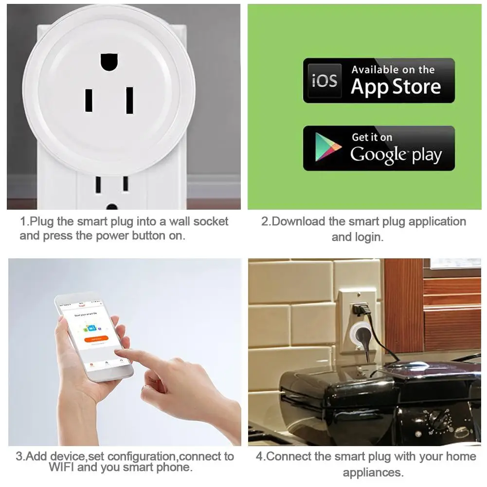 110-240 в wifi Smart Plug US Plug умный выбор времени розетка Беспроводная розетка Голосовое управление IOS или Android системный переходник бытовой