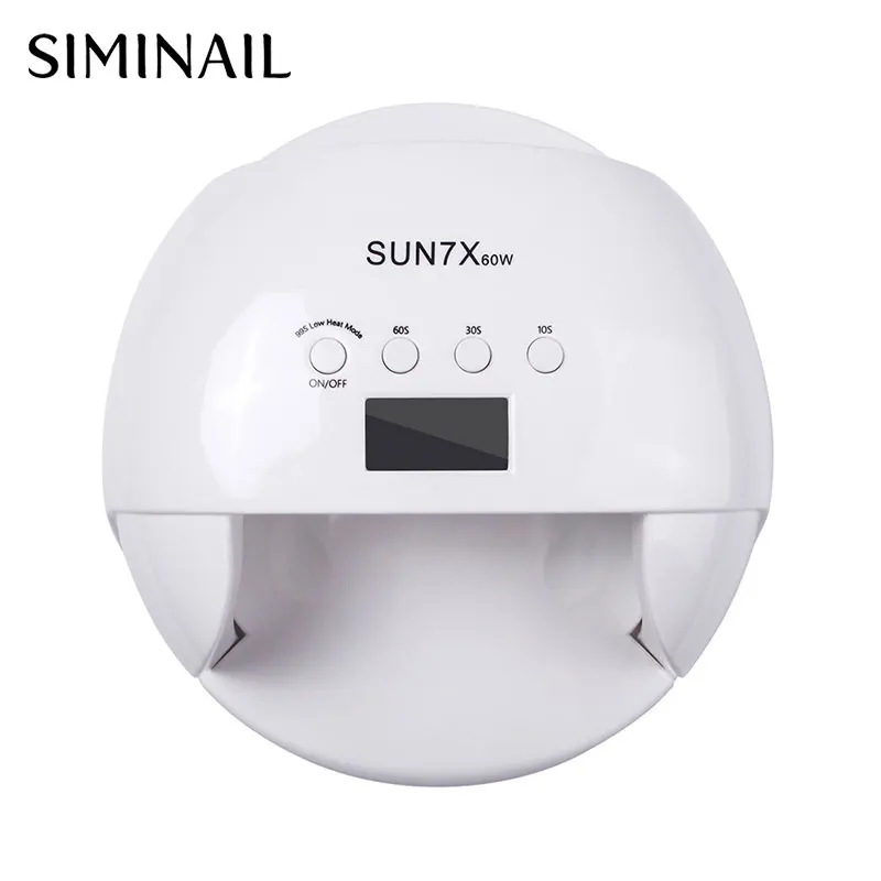 

SIMINAIL High Power UV LED Nail Lamp 60w Nail Dryer Gel Polish For Quick Curing Hands Feet With 4 LCD Display