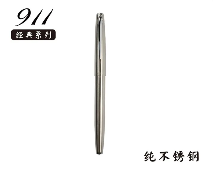 Jinhao 911 перьевая ручка из чистого серебра с 0,38 мм дополнительный тонкий наконечник гладкие ручки для письма для подарка на Рождество