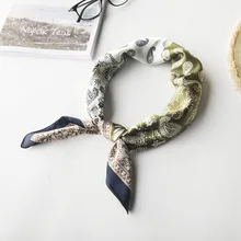 Женский платок Дамский платок девочка шейный платок повязка цветочный узор Карманный квадратный носовой платок MGG008