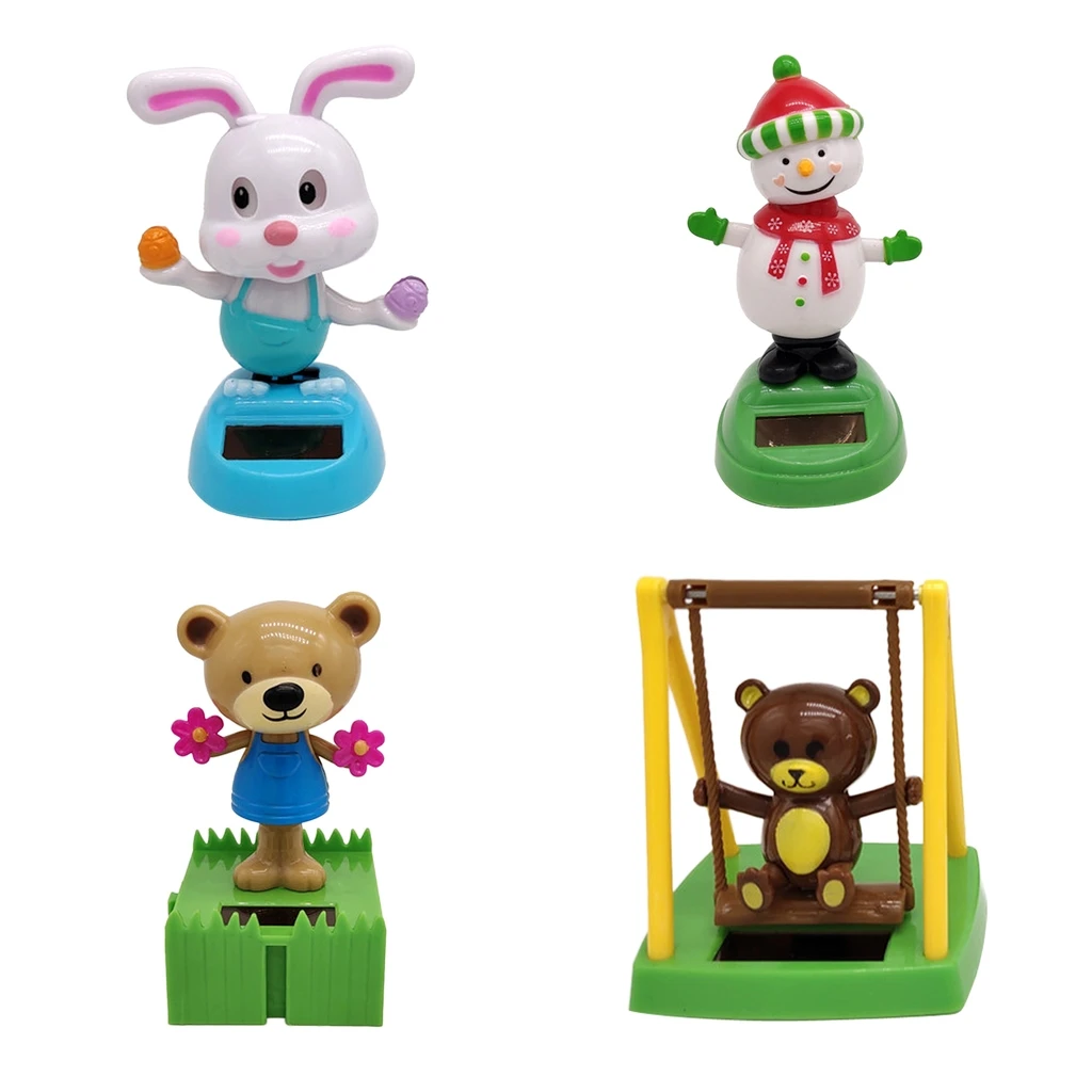 Bobblehead Solar Dancing Swing Bear, Bobble Dancer, Car Bobblehead Dashboard Accessories