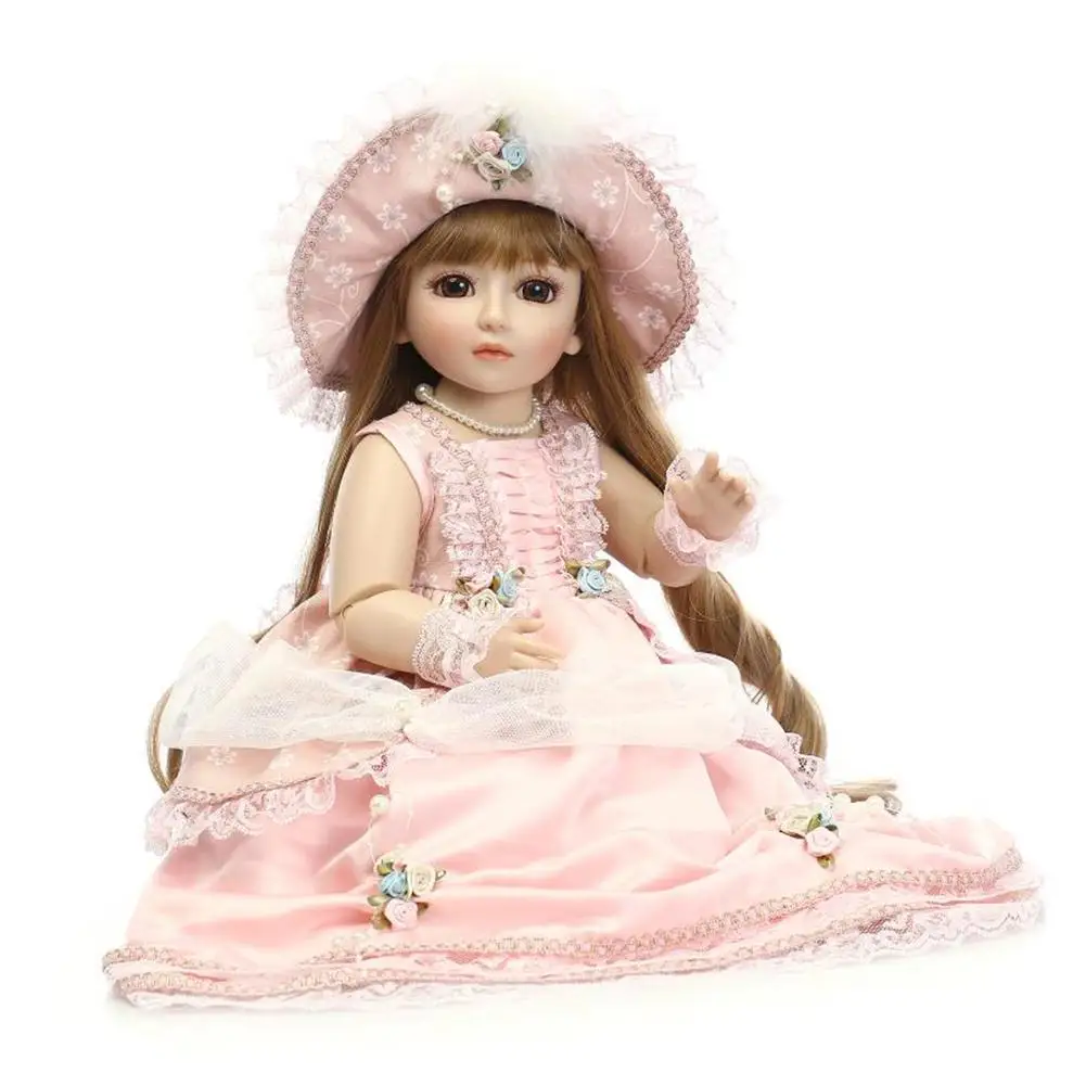 

NPK bjd doll silicone reborn baby dolls 45cm mini princess doll SD jointed doll bebe toys for children girls brinquedo juguetes