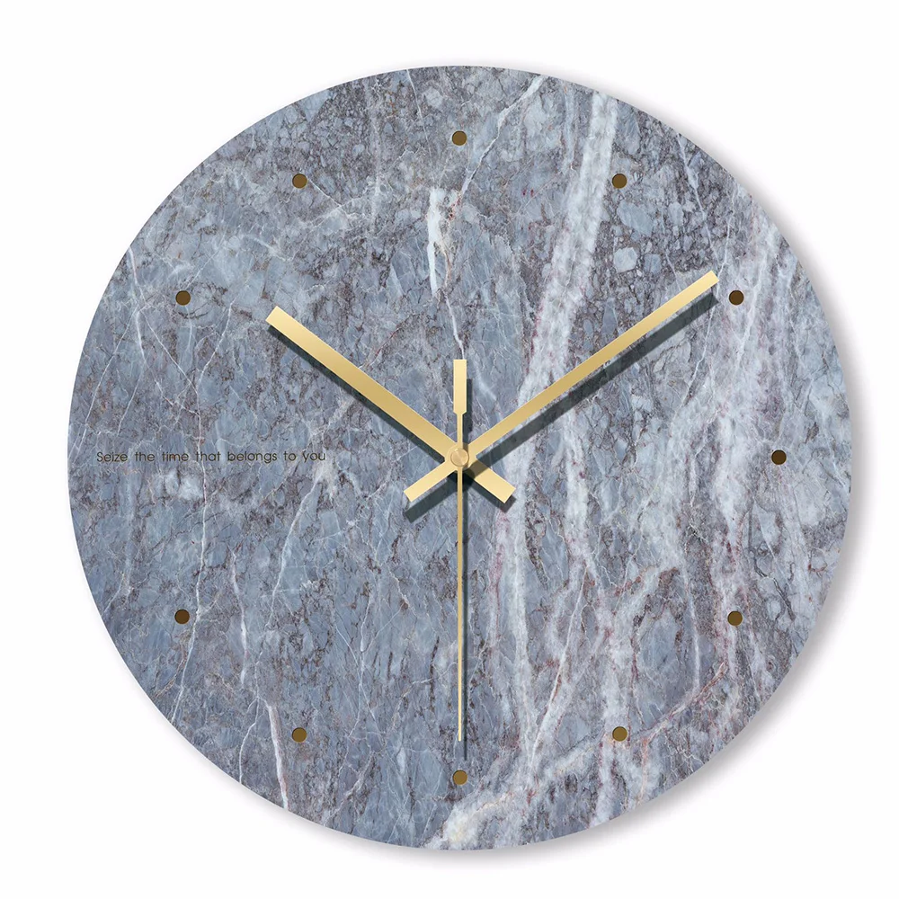 12 дюймов круглые Настенные часы простые декоративные скандинавские Современные Мраморные часы настенные часы для гостиной кухни офиса спальни