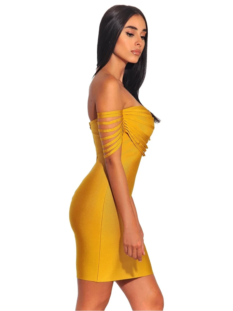 Leger Babe 2019 вечерние партия Бандажное платье Сексуальная Слэш средства ухода за