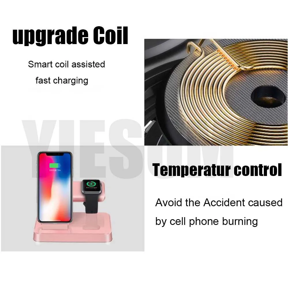 Wireless Charging Holder For Apple Watch 4321 42mm 38mm New Charger Dock Station Stand For iPhone XS Max XR X 8 7 6S 6 Plus 5 (8)