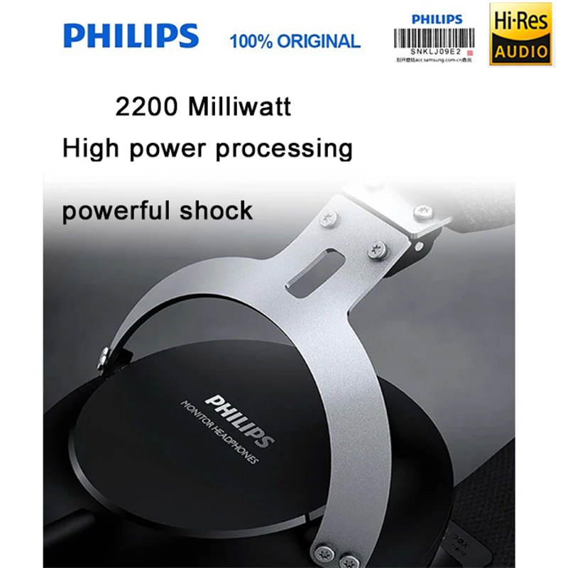 Philips SHL3565 профессиональный бас-наушник с проводным управлением шумоподавление оголовье стиль для Galaxy 8 официальная проверка