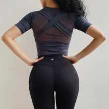 Женский укороченный топ для йоги, фитнеса, спорта, футболки для тренировок, спортзала, топы для женщин, Спортивная футболка для фитнеса, йоги, верхняя одежда