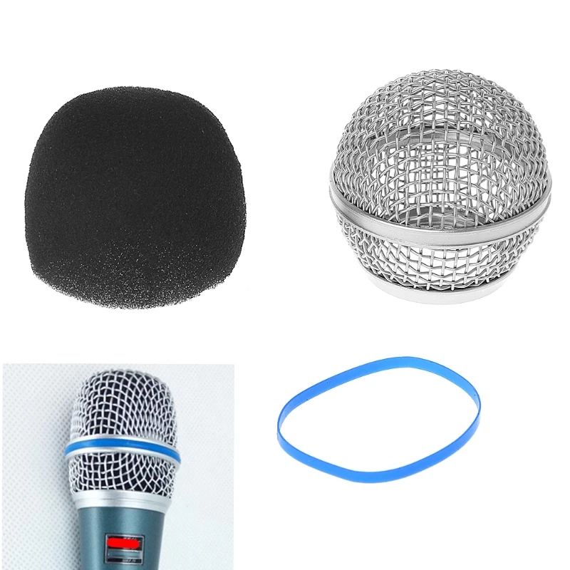 

New Replacement Blue Steel Mesh Microphone Grill Head For Shure Beta57a/ Beta87a/ Beta 58A Wireless Microphone and Wired Mics